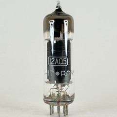 (1) Tested Hit Ray (Hitachi) 12AQ5 Tube and Box Made in Japan Power Amp Tube (b)