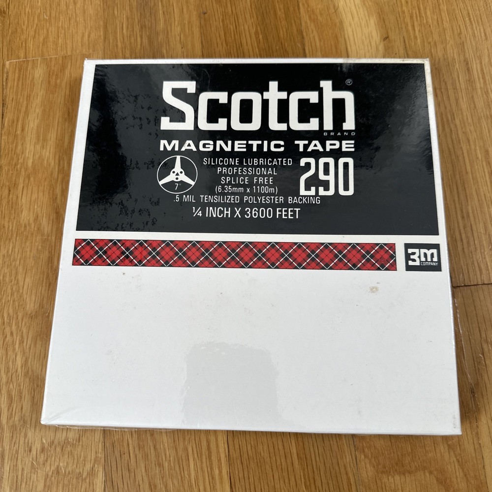 Vintage Scotch 3M 290 Recording Tape Triple Length 7″ Reel 3600 FT