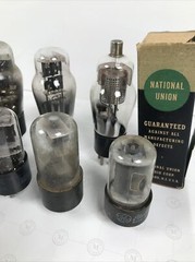 9 Vintage Tube Lot Zenith Has Tung-Sol Electronic NU Silvania GM USA 6146B