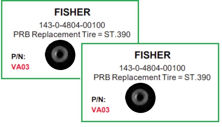 2 NEW PRB VA03 VCR Idler For Fisher: 143-0-4804-00100, 143-0-4908-00100 VA-03