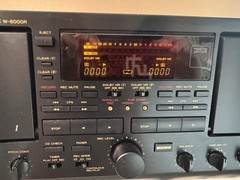 Vintage TEAC W-6000R Cassette Deck Remote Included