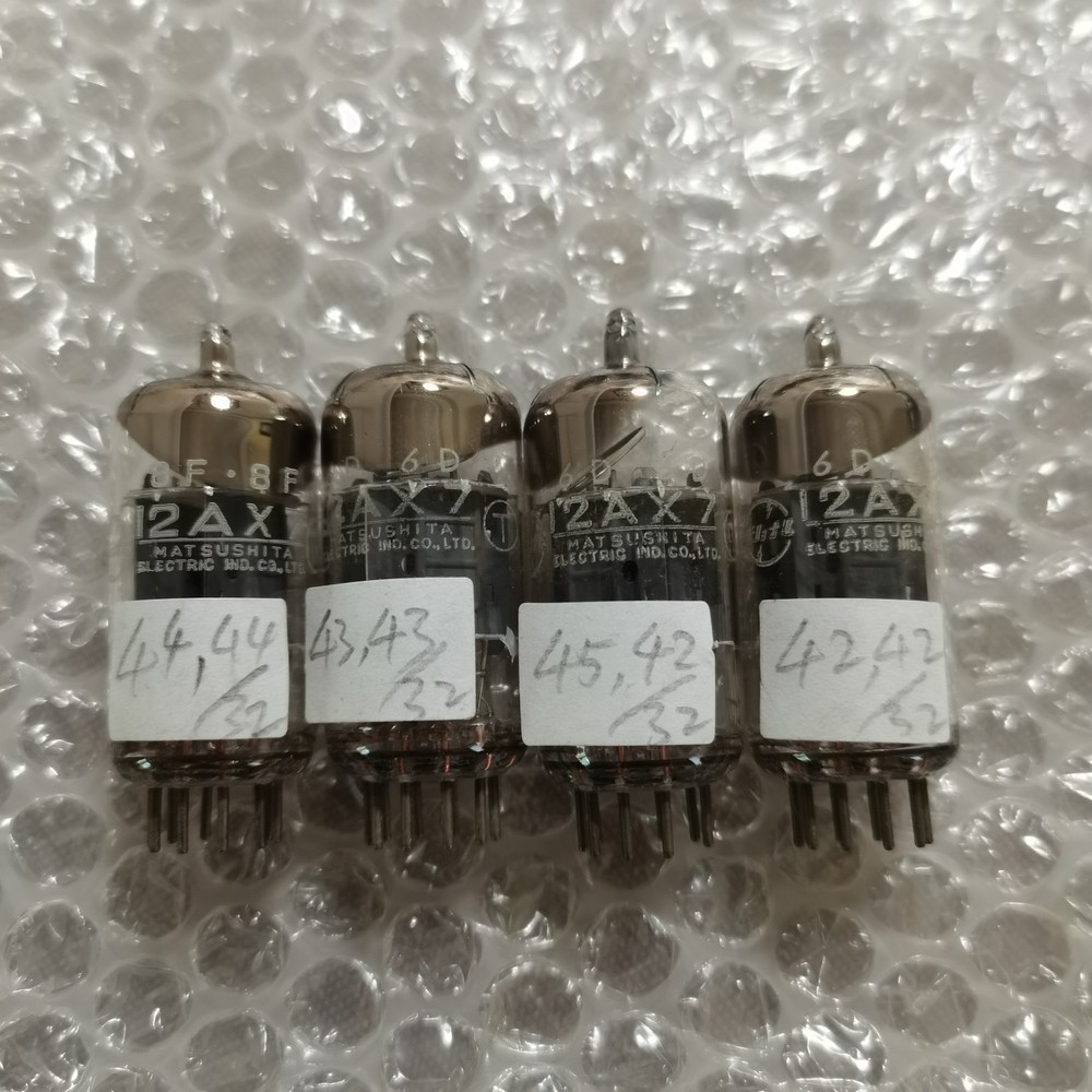 Matsushita 12AX7 preamp tubes tested strong 4 tubes