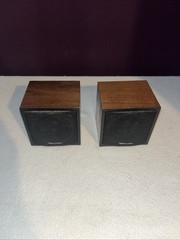 2 Realistic Minimus 0.3 Cat. 40-1250A Shelf Speaker 7 Watts Walnut Veneer L@@k!
