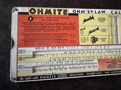 Vintage 1960’s Ohms Law Calculator