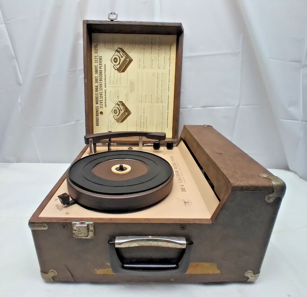 Audiotronics Model 300A, 4-Speed, Turntable, Classroom Record Player