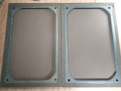 2X INFINITY QE Speaker OEM GRILLS ONLY BROWN GOOD CONDITION SEE PICS 🔥🔥