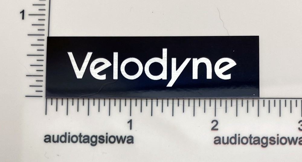 Velodyne Custom Made Badge Logo Emblem Silver Aluminum