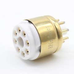 For EL34 KT88 6550 6L6 6CA7 5U4G 5Z3 274B 6F8G Golden 8Pin Octal Socket Saver 2x