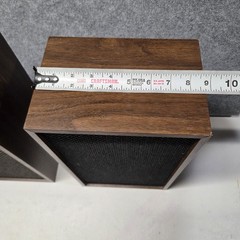 Vintage Sears Bookshelf Speakers Pair Walnut Woodgrain 16″ Tested Working