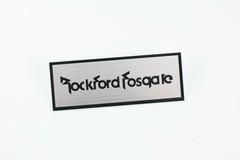 Rockford Fosgate Silver brushed aluminum Speaker Custom Logo Badge 106mmX39mm