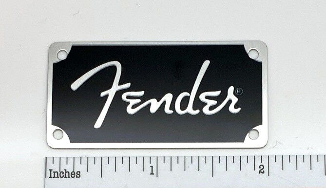 Fender Spaghetti Logo for Amp or Case Badge Custom Made Silver Aluminum