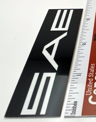 SAE Custom Made Aluminum Amplifier Badge