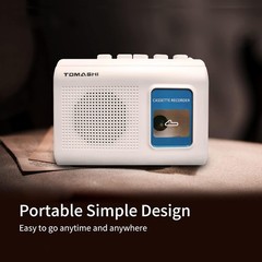 Retro Portable Cassette Player with Built-in Speaker & Mic – 4.57 x 3.54 inch