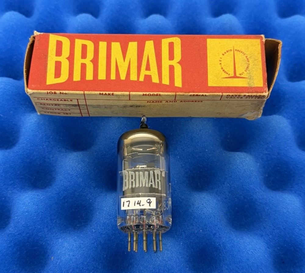 ONE Brimar PCC88 7DJ8 Tube / Amplitrex Tested +100% / In Box / Halo Getter