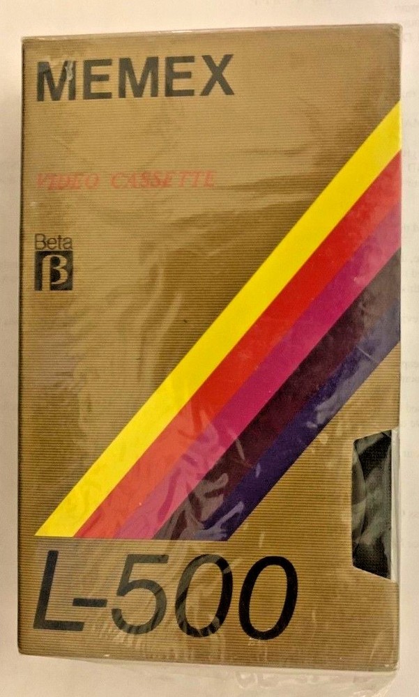 Brand New MEMEX L-500 Blank Betamax / Beta Video Tapes Lot of 3, Factory Sealed