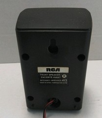 RCA FRONT SPEAKER TESTED WITH A MULTIMETER AND READING 4.5 OHMS SEE PHOTOS