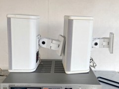 Vintage ADVENT Indoor Outdoor Mini Advent Speakers with Wall Mounts. Works Great