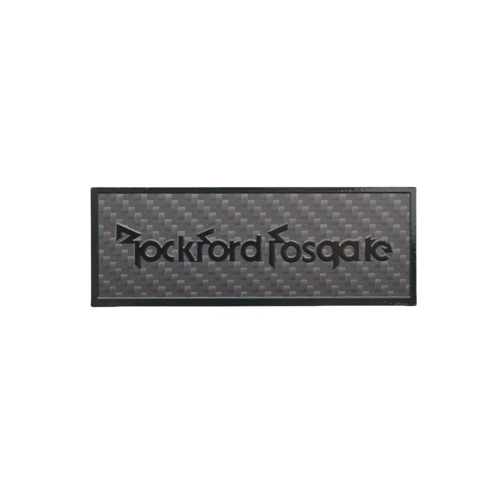 Rockford Fosgate Speaker carbon fibre Custom Made Badge 106mm(4.17″)X39mm(1.54″)
