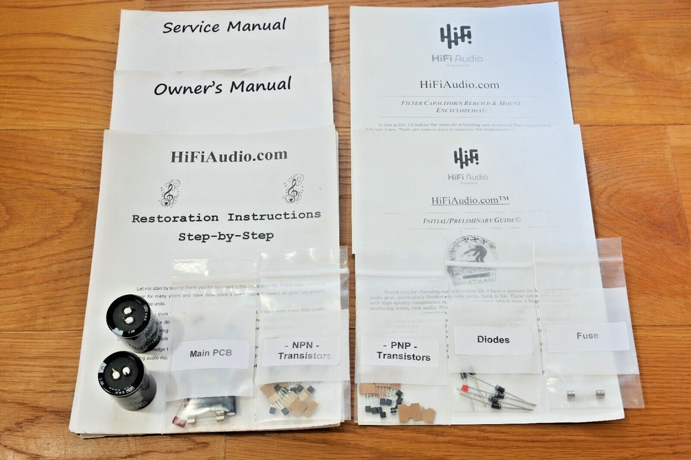 Hafler P1500 Restoration Kit repair rebuild service fix recap filter capacitors