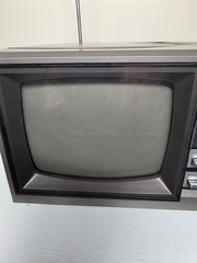 Vintage General Electric Portable Black & White TV AM/FM Radio Combo – Tested &