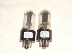 2 x 6sn7gtb Hytron Tubes*Black Plates-D*Clear Glass*Very Strong Testing*#16