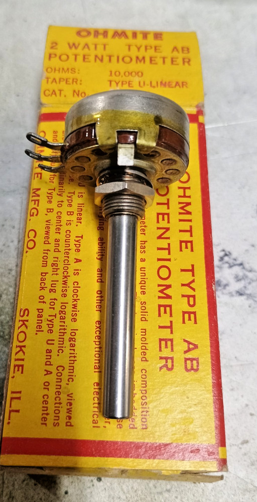 Ohmite Potentiometer 10K Ohms (NOS) Volume Control
