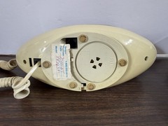 Vintage Genie Space Age Phone Push Button Cream Brown MCM USA Works + 15’ Cord