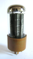 1955 Sylvania Brown Base JAN-CHS-5Y3WGT (ruggedized 5Y3GT) Rectifier Tube