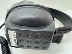 Vintage Ever Ready HS 77 Headphones 600 Ohm Mono 1/4″ Jack Coiled Cord Taiwan