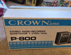 VTG Crown Japan Stereo Radio Recorder Magnetophone Stereo Radio P-800 Detachable