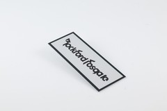 Rockford Fosgate Silver brushed aluminum Speaker Custom Logo Badge 106mmX39mm