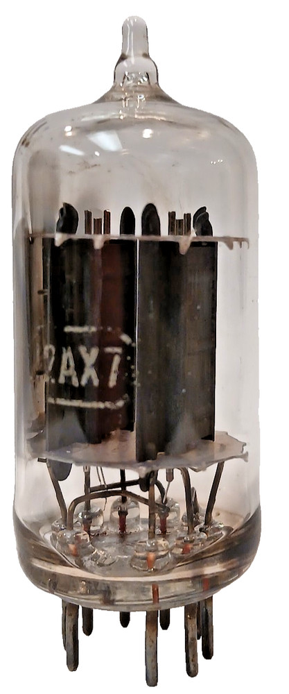 EXACT MATCHED GAIN (98.0, 98.0) TUNG-SOL? JAPAN 12AX7 TUBE CLEAR TOP SIDE GETTER