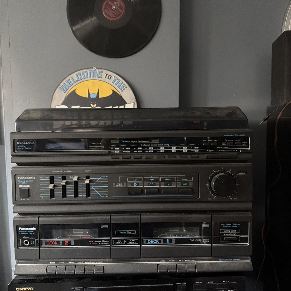 Vintage Panasonic SG-D16 Component Stereo Turntable Cassette Deck FM/AM Tuner