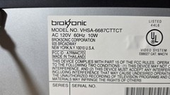 Broksonic VCR VHS Video Cassette Player Recorder VHSA-6687CTTCT Tested