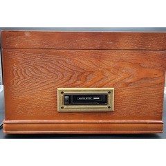 Encore Vintage Turntable 33/45/78 CD Cassette Radio Wood Unit + Albums