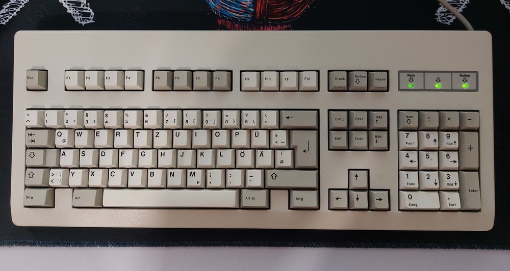 VINTAGE RARE CHERRY KEYBORAD G80-3000, late 80s Made in West Germany
