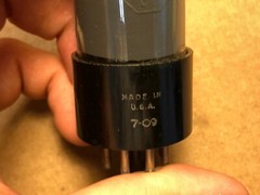 Vintage 1947 RCA 25L6GT Output Tube Tests Great Smoked Glass