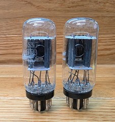 Pair GE 6SN7GTB Coin Base Vacuum Tubes – Tested NOS/NIB – Matched Pair