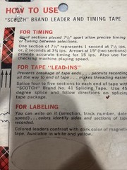 Vintage Scotch Brand Leader and Timing Tape 100 ft. 3M Cat. No. 24w-1/4-100