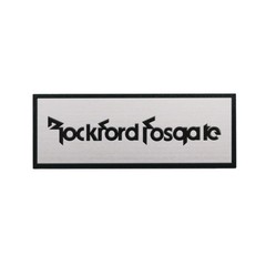 Rockford Fosgate Silver brushed aluminum Speaker Custom Logo Badge 106mmX39mm