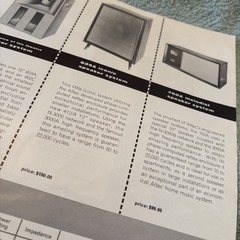 Vintage Altec Catalog Finished Cabinet & Floor Speakers Stereo Equipment 1964 #F