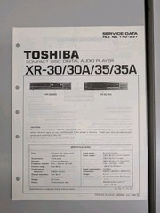 Toshiba Xr-30/30a/35/35a Compact Disc Digital Audio Player Service Data D-5485