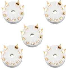 5Pcs Ceramic 9 Pin B9A PCB Mount Tube Socket for 12AX7 12AT7 12AU7 ECC83 ECC82 E