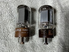 PAIR Vacuum Tubes 5881 RCA Tung-sol BROWN Tested On Amplitrex At-1000 82-85%
