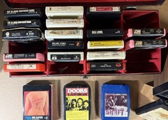 Vintage 1970s Audiovox Stereo 8 Track player Model C 844 bundle. Tested & Plays