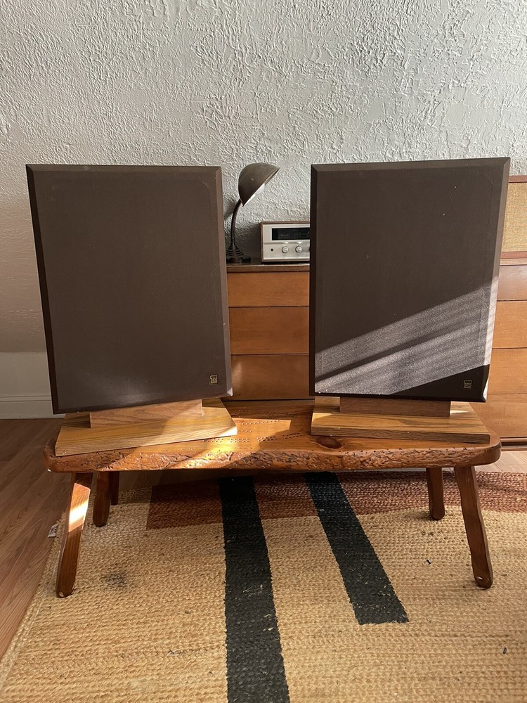 Vintage Bertagni SM-250 Speakers MCM 1960s Electroacoustic System Walnut 28×19