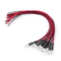 10Pcs White Wired 3mm LED Lights for Marantz Sansui Pioneer 6v-12v AC/DC 8v
