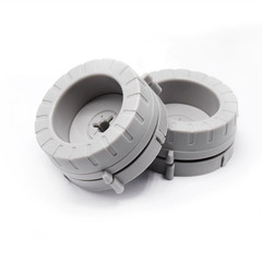 (2-Pack) Gray Nab Hub Adapter for Open Reel Tape Machines, Compatible with Stude