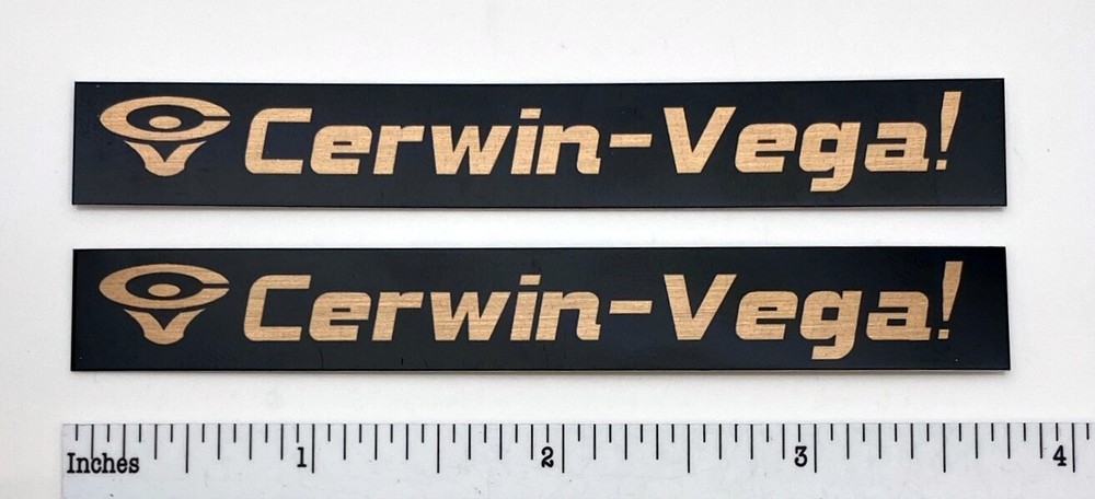 Cerwin Vega AT-15 Speaker Badge Emblem Custom Made Aluminum AT-8 AT-10 AT-12