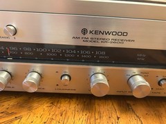 Vintage Kenwood KR-2600, 15W AM/FM Hi-Fi Stereo receiver 1975, Pro. Serviced.